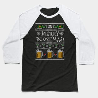 Merry Boozemas Ugly Christmas Sweater Baseball T-Shirt